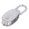 6Pcs Pulley Block Stainless Steel M20 75kg Bearing Swivel Pulley Wheel with M7 Spring Hook