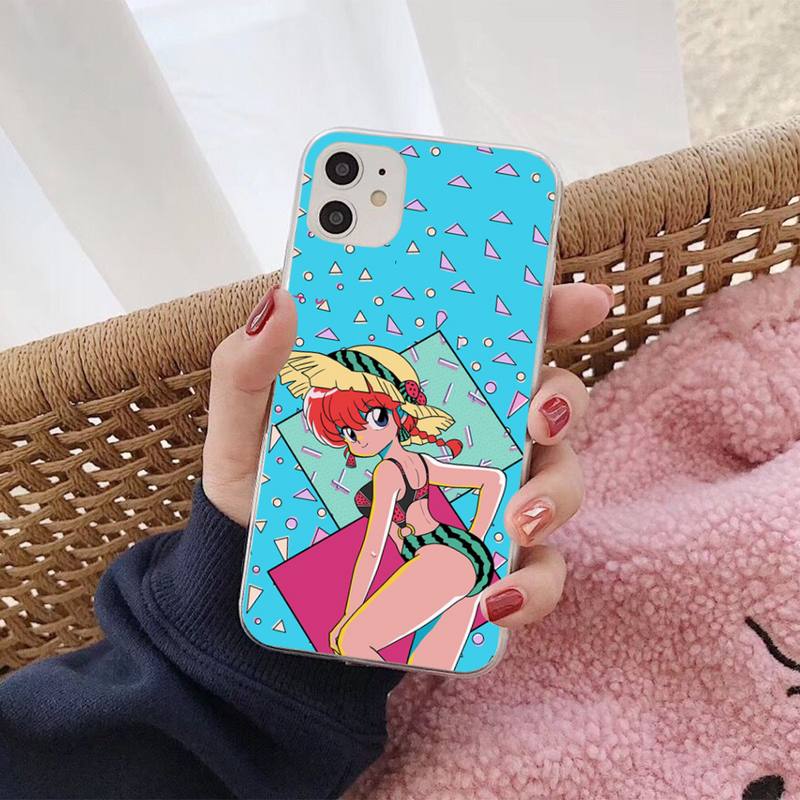 Мультяшный чехол Ranma для iPhone 11 12 13 mini pro XS MAX 8 7 6 6S Plus X 5S SE 2020 XR