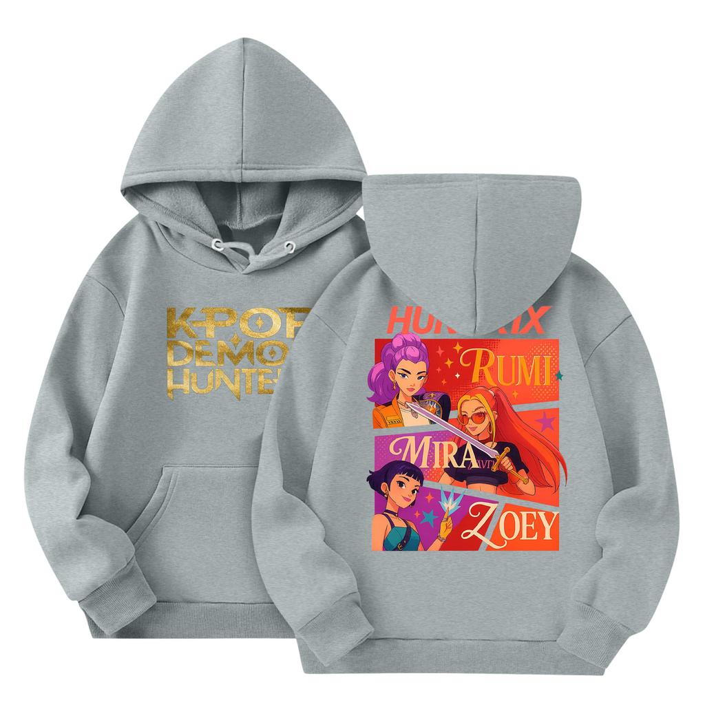 Детская мода Легкий пуловер с длинным рукавом с карманами Толстовка с принтом