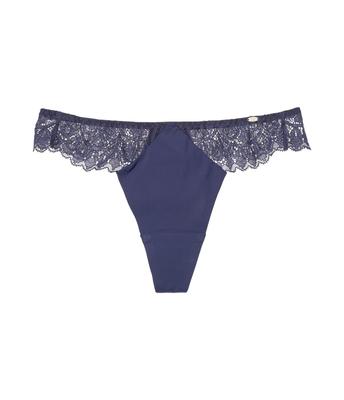 Peach John Нежные стринги [Прозрачное кружево, Посадка, Без этикетки] Саморекламирующиеся трусики, Темно-синий, M/L