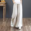 Women's Pants Loose Large Size Wide-leg Pants Summer Korean Version of Literary Cotton and Linen High Waist Mopping Pants Straight