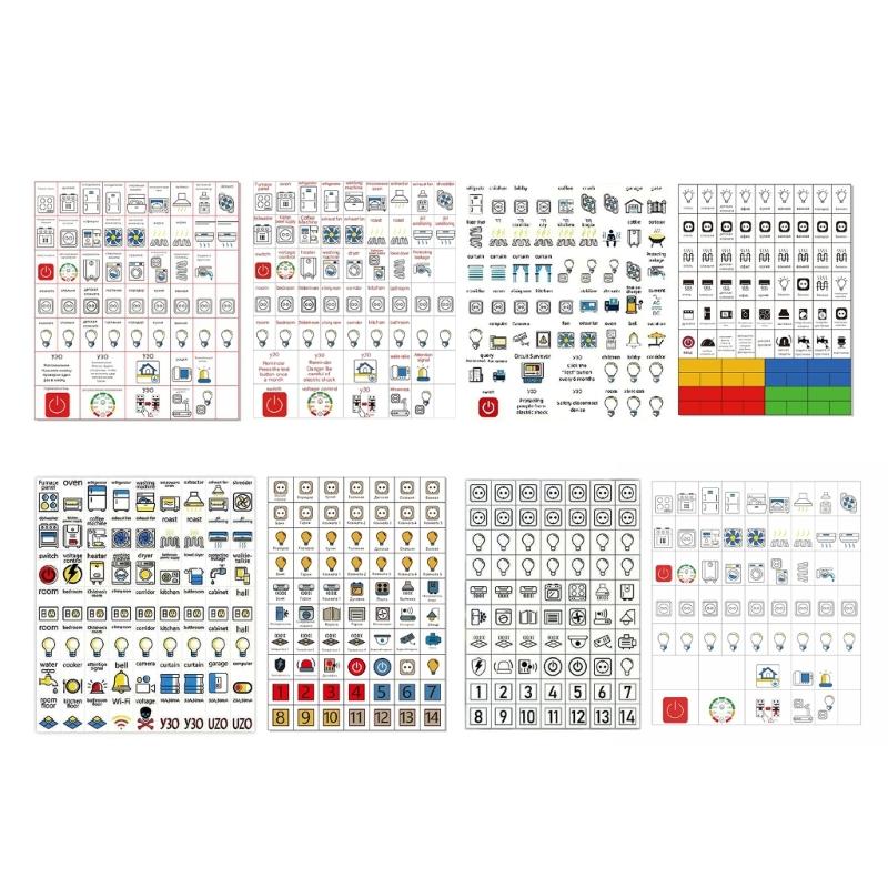Самоклеящиеся наклейки для электрических панелей, этикетки, настраиваемые для точной маркировки цепей, идентификация электрических панелей