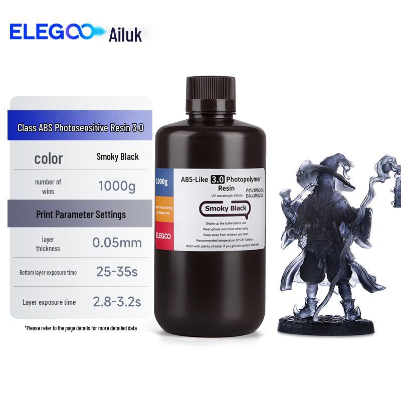 Фотополимерная смола для 3D-принтера ELEGOO - Высокая прочность, совместима с LCD 405 нм
