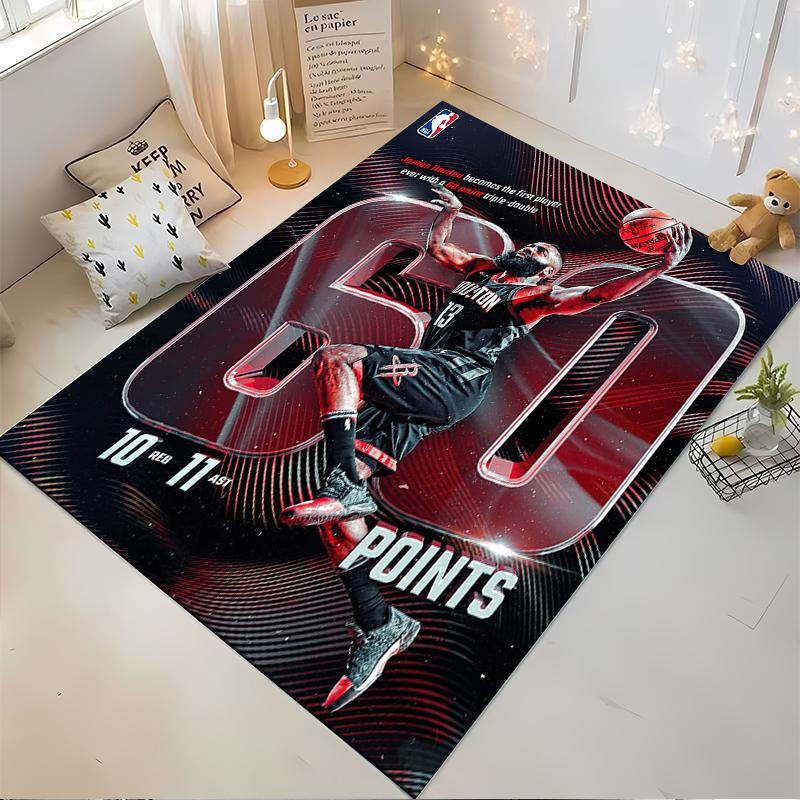 "Basketball Star Dunking with 60 Points Non-slip rug suitable for living room and bedroom sofas"