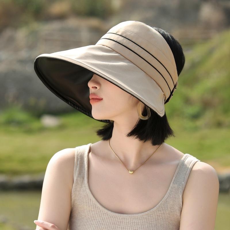 Female Uv Protection Sun Hat Big Brim Sun Hat Outdoor Travel Beach Hat