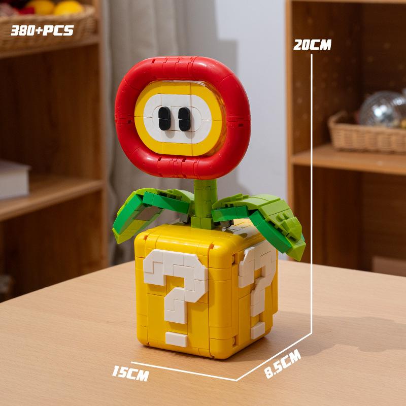 Конструктор Super Mario Bros Йоши Луиджи Звезда Сборка Вопросительный знак MOC 3D Модель Марио Мини Кирпичик Игрушка на Рождественский подарок