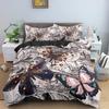 Butterfly Tropical Plant Pattern Comfortable Duvet Quilt Cover Pillowcase Bedding Set Children Bedroom Decoration Home Textile