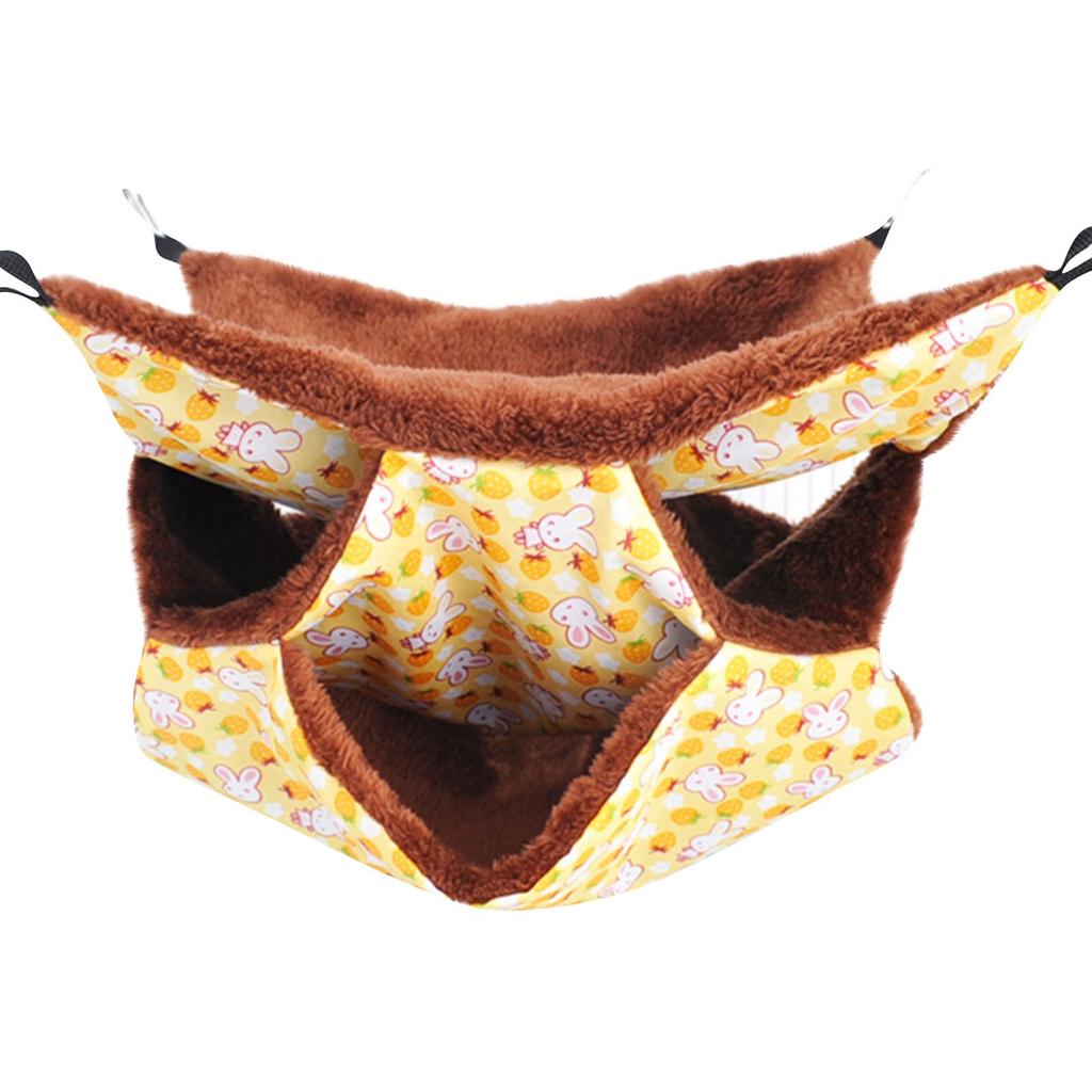 Гамаки для маленьких домашних животных, трехслойные теплые гамаки для домашних животных, лабиринт для хомяков, хлопковая спящая белка, сахарная летающая летяга, теплые подвесные