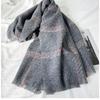 New Plaid Scarf Women's Imitation Cashmere Fringed Shawl Autumn and Winter Warm and Thickened Scarf Elegant Casual Scarf for Women