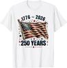 US Flag and Stars 250 Years 1776-2026 250th Birthday Unisex T-Shirt