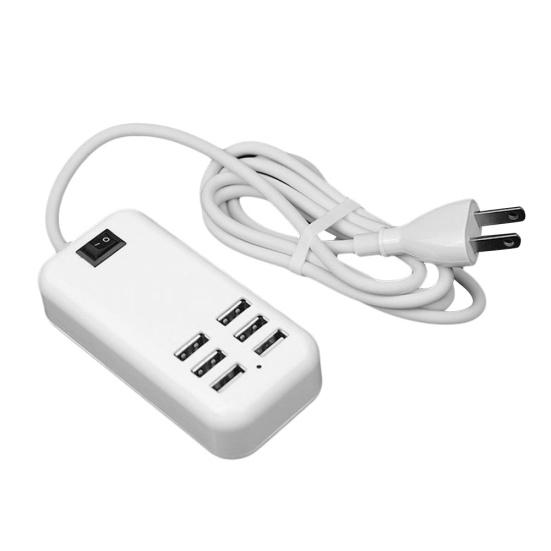 Портативный USB-хаб на 6 портов, зарядная станция для телефона, удлинитель с выключателем