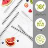 Metal Straw Replacement for Owala 14 oz Kids Water Bottle Accessories, With 2 Straw Cleaner, Reble Stainless Steel Straws Compatible With Owala Water