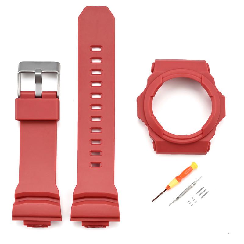 Для CASIO G-SHOCK GA-110/150/200/201/300/310 Ремешок для часов Смола Безель Рамка Защита Бампер Чехол Коробка Ремешок Корпус Браслет