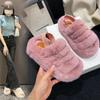 Winter Plush Warm Indoor Slippers Shoes Women Fashion Bedroom Non-slip Slides Women Slipper