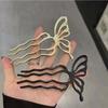Fashion Metal Hollow Half Butterfly Wings Hair Stick For Women Simple Gold Color U Shape Irregular Hairpin Jewelry Accessories