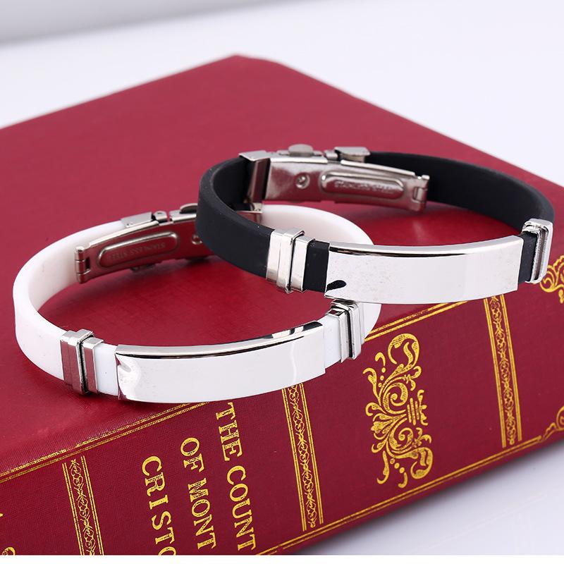 Titanium Steel Bracelet Bracelet, Popular Silicone Fashion Bracelet Bracelet, Stainless Steel Adjustment Bracelet