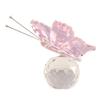 Faux Crystal Butterfly Ornament Desktop Sparkling Butterfly On Ball Collectible Prismatic Butterfly Figurine for Desk Bookcase Shelf