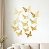12 Pcs 3D Butterfly Wall Decor 3 Sizes Removable Hollow Mural Stickers for Bedroom Living Room Birthday Party Cake