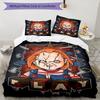 3pcs Chucky2 Design Cover Set - HD Printed Bedding with 1 Cover and 2 Pillowcases - Perfect for Home and Dorm Decor
