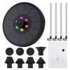Solar Fountain with LED Lights Birds Bath Garden Pond Pool Decorative Outdoor DIY Potential for Garden