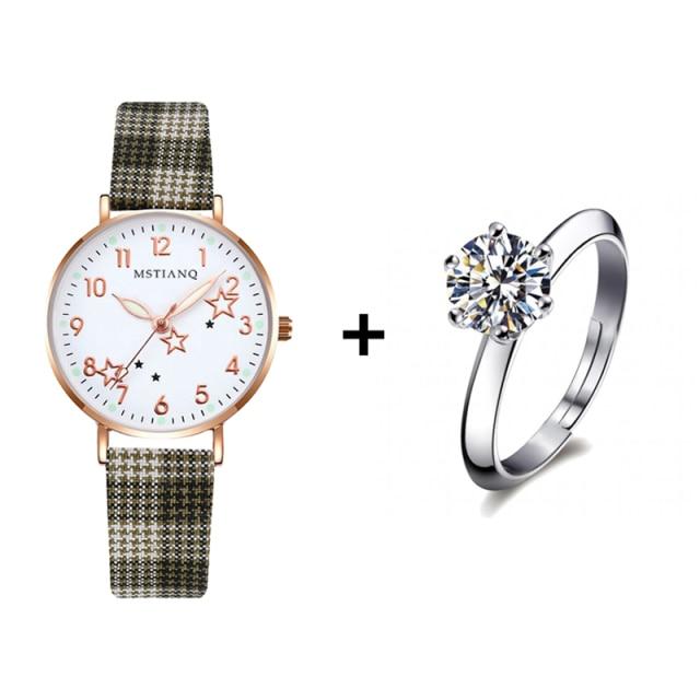 New Watch Women Simple Classic Fashion Small Dial Women's Watches Leather Strap Quartz Clock Wrist Watches Gift