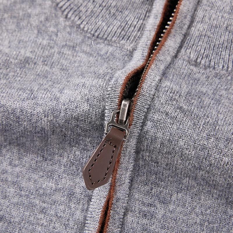 Septwolves Men's Mock Neck Warm Wool Sweater