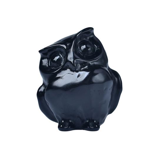 Скульптура совы, реалистично выглядящая, прекрасный искусственный кристалл, ручная работа, полированная статуя совы, статуя животного, украшение для рабочего стола