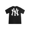 New Era Серия MLB Нью-Йорк Янкиз Классическая футболка с коротким рукавом и круглым вырезом с логотипом NY на спине Унисекс Футболка Черная 12711605