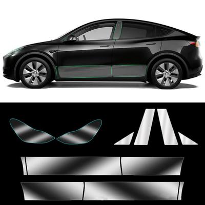 Для Tesla Model3/Y 2017- Передняя дверь Задняя дверь Расширенная защитная пленка Невидимая автомобильная одежда PPF Лампа Пленка Набор Украшение