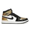 Air 1 High Golf Gold Toe Men Sneakers Black Metallic-Gold White DQ0660-002