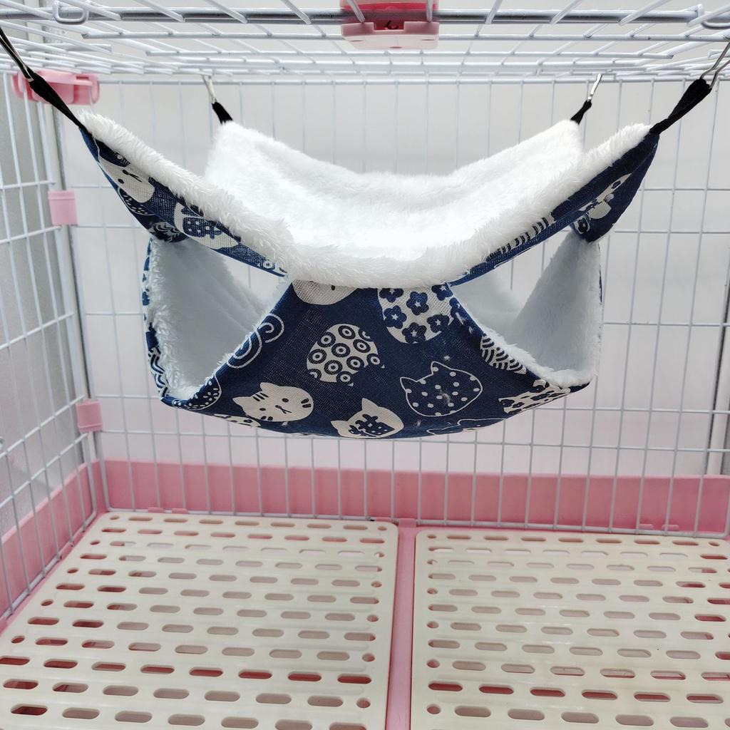 Fashion Plush Double Layer Squirrel Beds Hamster Cage Pet Sleeping Bag Pet Hammock