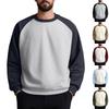 Unisex Colorblock Round Neck Pullover Top Raglan Sleeve Long Sleeve Sweatshirt