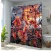 1pc Floral Blossom Shower Curtain - Vibrant Pink Cherry Blossoms Sunset Forest Scene, Durable Polyester Fabric, 70.8x70.8 Inches