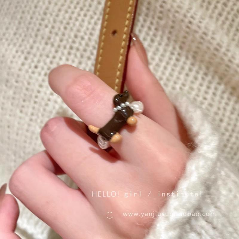 Кольцо с жемчугом, цирконом и бабочкой, женское, нишевое, с чувством высокого класса, легкая роскошь, парное кольцо для пары, темпераментное, открытое кольцо