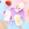 Kids Cartoon Shape Popsicle Molds Food-Grade Silicone Reusable Sticks Non-Stick Design Easy Release Ice Cream Mold