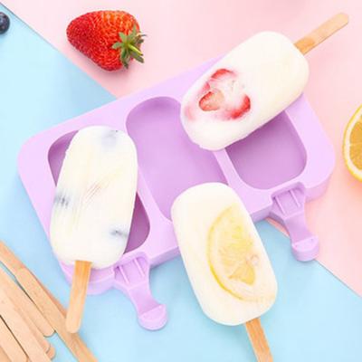 Детские мультяшные формы для мороженого, многоразовые палочки из пищевого силикона, антипригарный дизайн, легко извлекаемая форма для мороженого