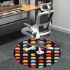 Pac-Man Ghosts,Classic Arcade Game Chair mat Round Rug-Office carpet, Machine Washable, Non-slip, Suitable for Living Rooms, Bedrooms, Entry