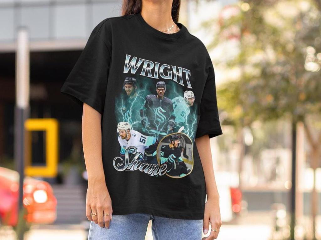 Shane Wright Kraken Shirt Vintage 90s Seattle Kraken NHL Hockey Design Retro Bootleg Gift Classic Graphic Tee Unisex T-Shirt Limited Edition