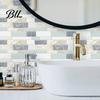 Oil Proof Wall Covering for Bathroom 12Pcs Self?Adhesive Tile Stickers, 2D Waterproof Oil?Proof Floor Decals with Wear Resistant Decorative Sheets