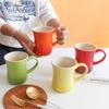 Popular Nordic Style Color Gradient Mugs Creative Macaron Mug Gradient Color Cool Color Rainbow Cup Ceramic Cups with Hand Gift
