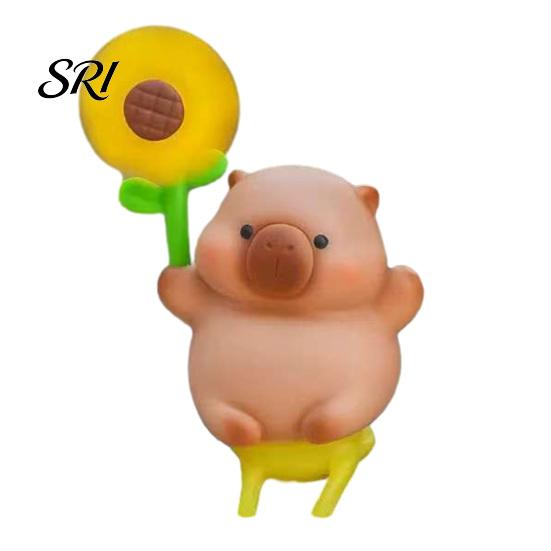 Non-drilling Car Mount Ornament Cartoon Windmill Decoration with Soft Doll Cute Rotary for Dashboard Animal Handlebar & Vent Solar/Manual Spin
