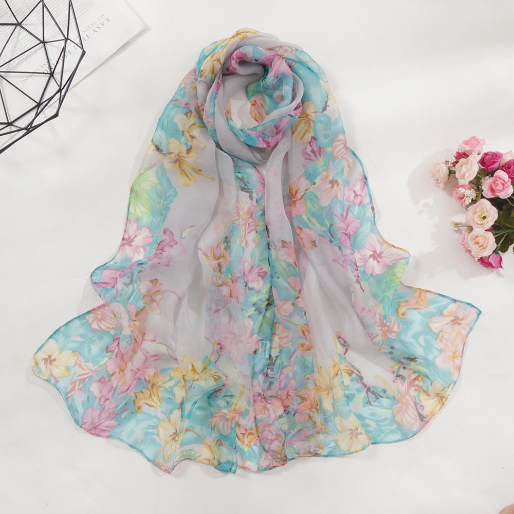 Открытый сельский летний солнцезащитный шарф пляжный шарф длинный женский мягкий женский декоративный тонкий шарф шарф