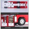 1/64 Детская инженерная машина из сплава с высокой имитацией, пожарная машина, транспортное средство, изысканные игрушки для литья под давлением, рождественский образовательный подарок