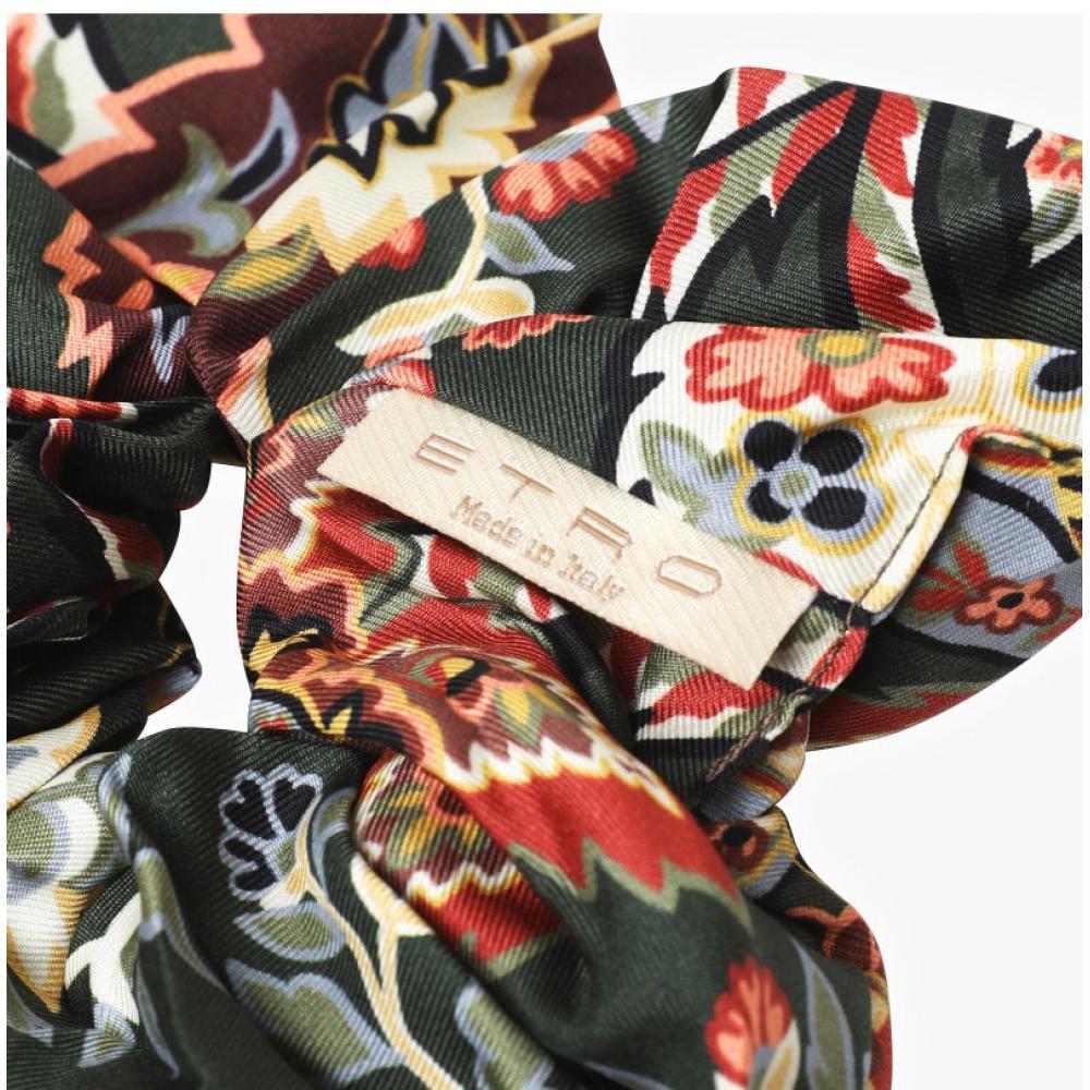Etro Цветочный Пейсли Шелковая Резинка для Волос X0890 Wf6d0001aa044