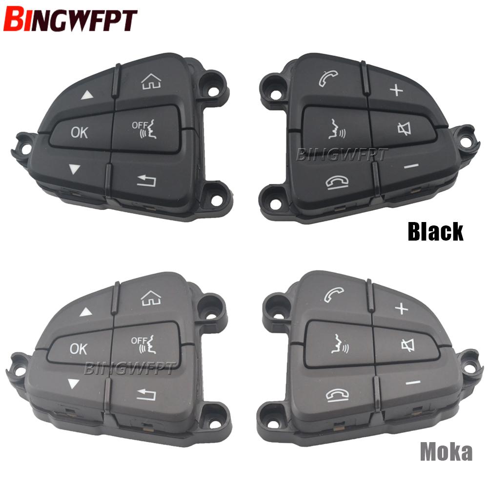 1pair Black/Moka Color Steering Wheel Control Switch Buttons For BENZ C GLC Class W205 W253 A0999050200 A0999050300