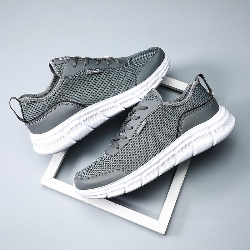 Новые мужские кроссовки, дышащая сетка, легкие, повседневные, для ходьбы, мужская обувь, большие размеры 39-48, удобные черные кроссовки для мужчин