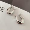 Geometric Simple U Shaped Hoop Earrings for Women French Vintage Ear Buckle Party Jewelry Gifts