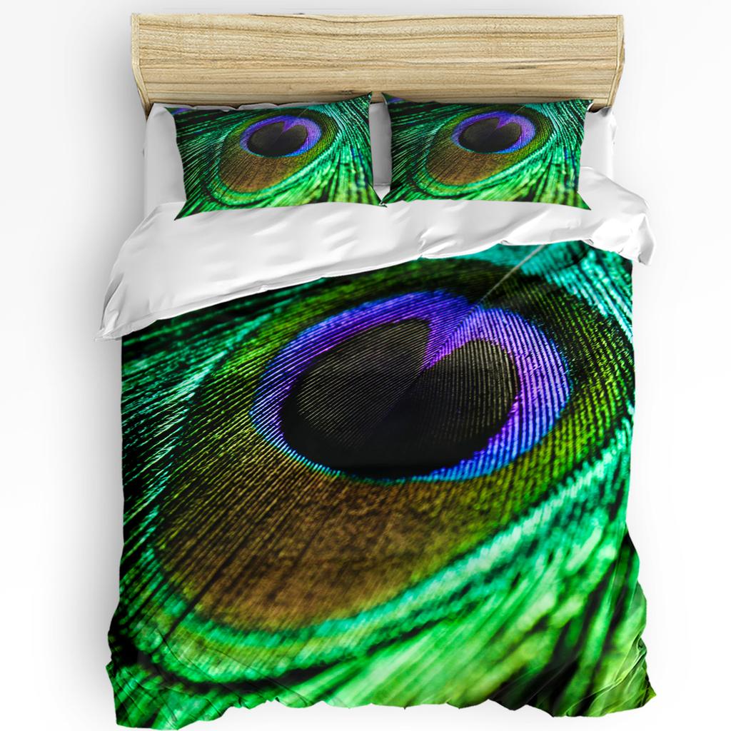 Animal Flying Bird Grey Feather Retro Style 3pcs Bedding Set For Double Bed Home Textile Duvet Cover Quilt Cover Pillowcase