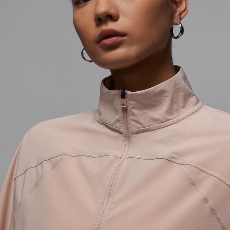 Jordan Однотонная повседневная куртка с воротником-стойкой на молнии, женские куртки бежевого цвета FN5144-207