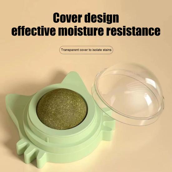 Catnip Ball Edible Catnip Ball Toy Safe Healthy Kitten Chew Teeth Cleaning Dental Toy Wall Treats Cat Lick Ball Toy for Indoor Cats